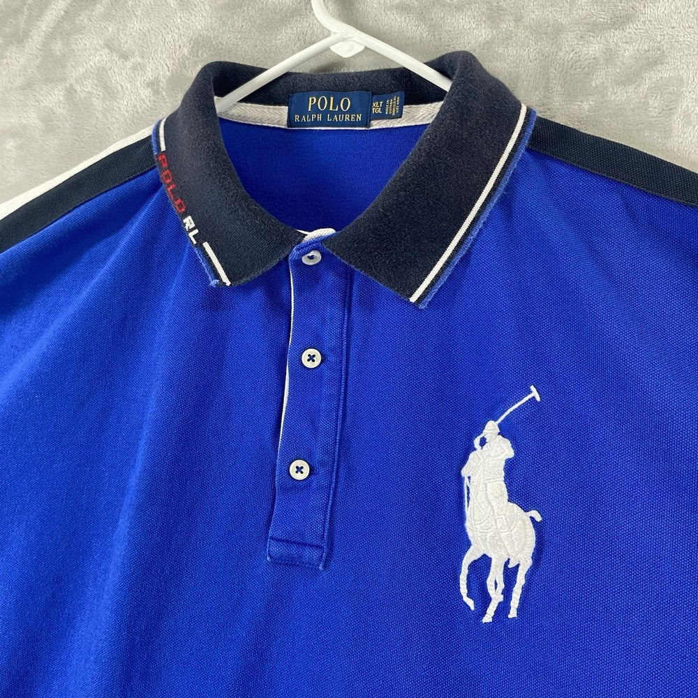 Polo Ralph Lauren Shirt mens XLT Big Pony Logo Big & Tall Short Sleeve Rugby Y2K - Picture 2 of 16
